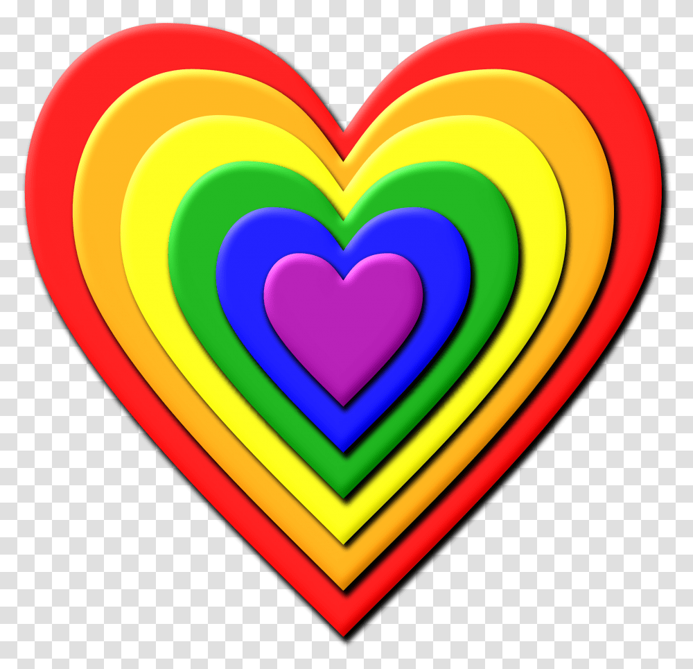 Multi Layered Rainbow Heart Vector Image Free Rainbow Heart Clip Art, Dating, Label, Rubber Eraser Transparent Png