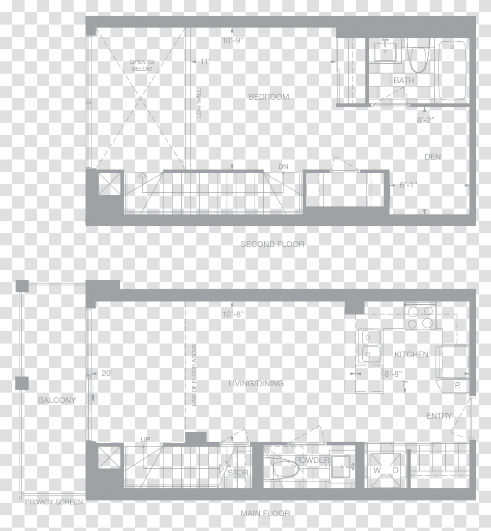 Multi Level Condos Labeled Floor Plan, Plot, Diagram, Scoreboard, Tabletop Transparent Png