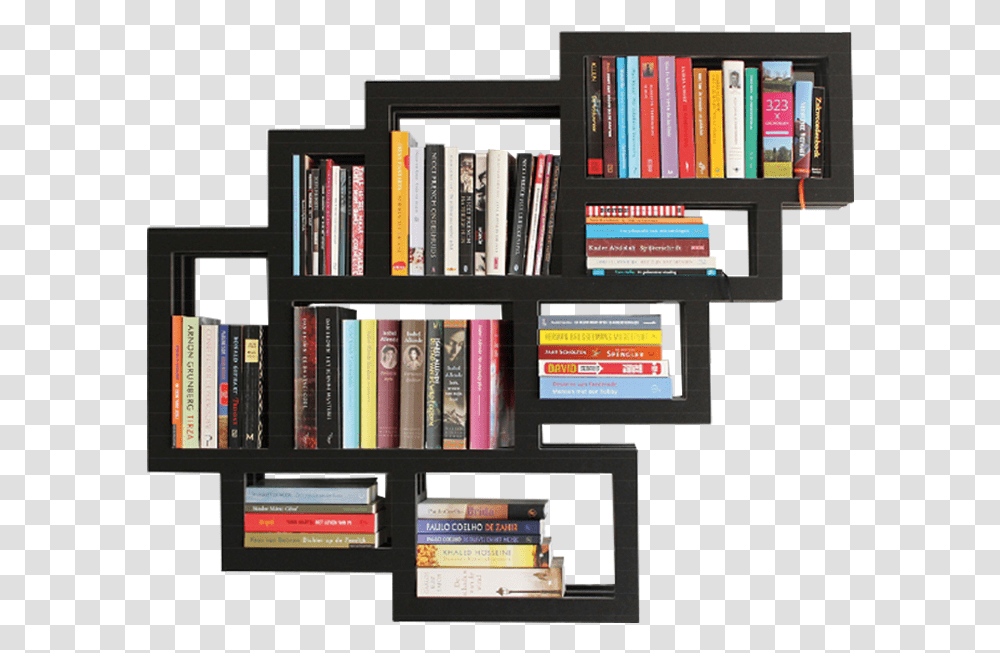 Multi Photo Frames Design Of Bookshelf On Wall, Furniture, Bookcase, Library, Room Transparent Png