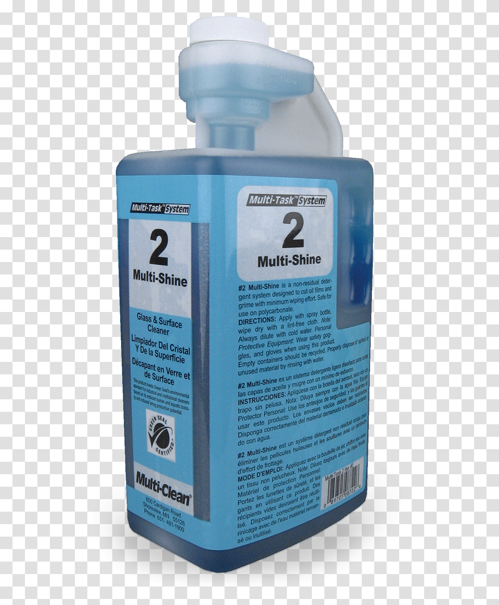 Multi Shine Glass Amp Surface Cleaner As Shown In The Water Bottle, Cosmetics, Cylinder Transparent Png