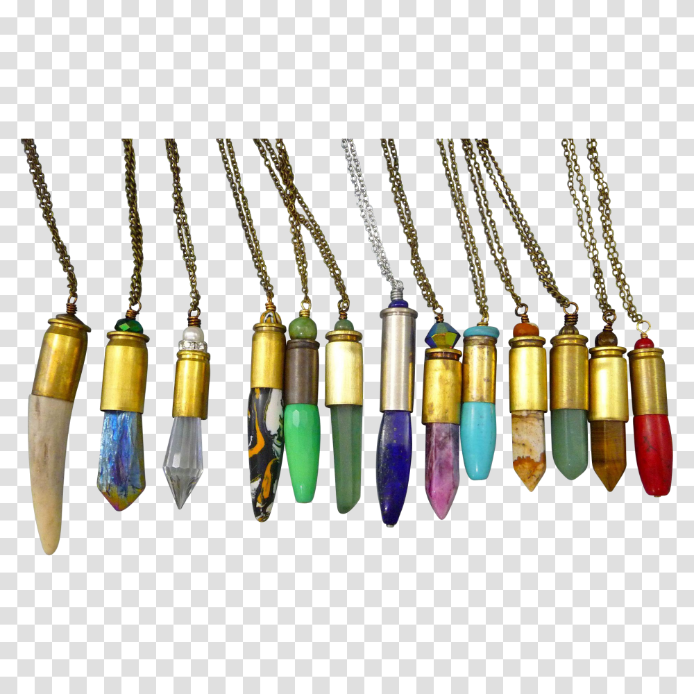Multi Stone Bullet Shell Casing Inch Long Necklace Bullet, Weapon, Weaponry, Bomb, Pendant Transparent Png
