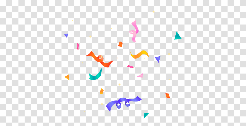 Multicolor Confetti Party Ribbon Ribbons, Paper Transparent Png