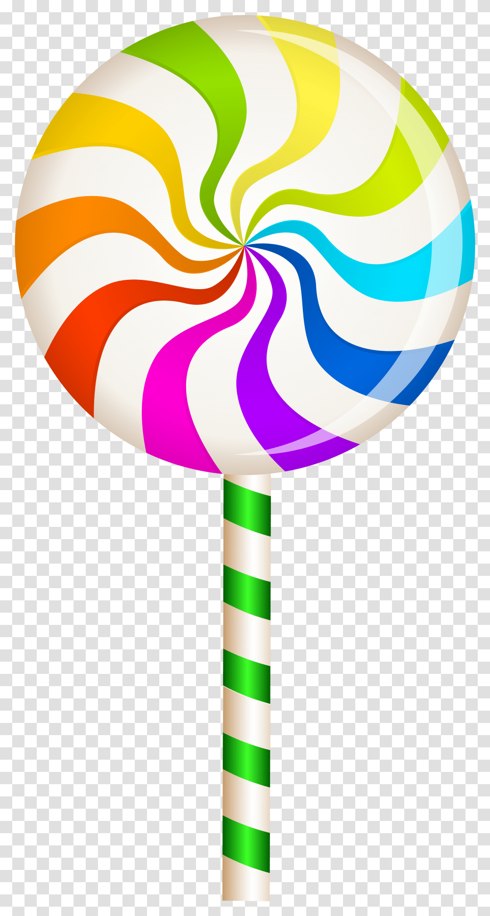 Multicolor Swirl Lollipop Clip Art Image Lollipop Clipart, Food, Candy, Hammer Transparent Png