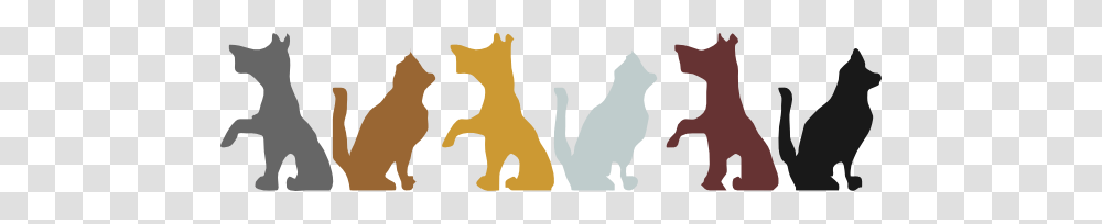 Multicolored Dog And Cat Silhouettes Clip Arts Download, Mammal, Animal, Kangaroo, Wallaby Transparent Png