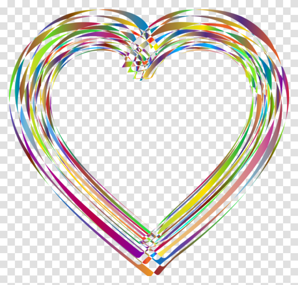Multicolored Heart Outline Heart, Bracelet, Jewelry, Accessories, Accessory Transparent Png