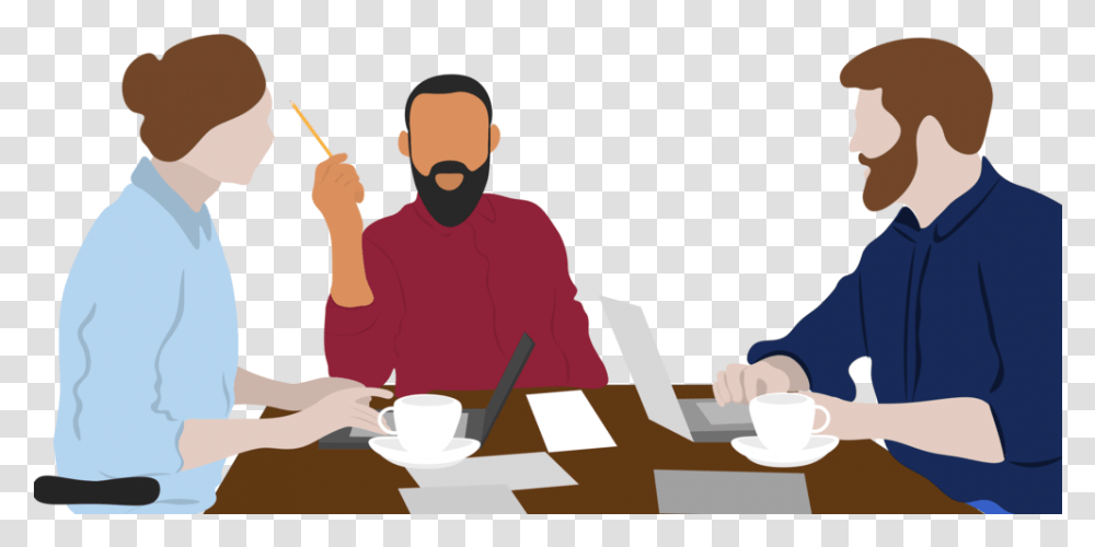 Multiethnic Group Of Young People Brainstorming, Person, Human, Coffee Cup, Pottery Transparent Png