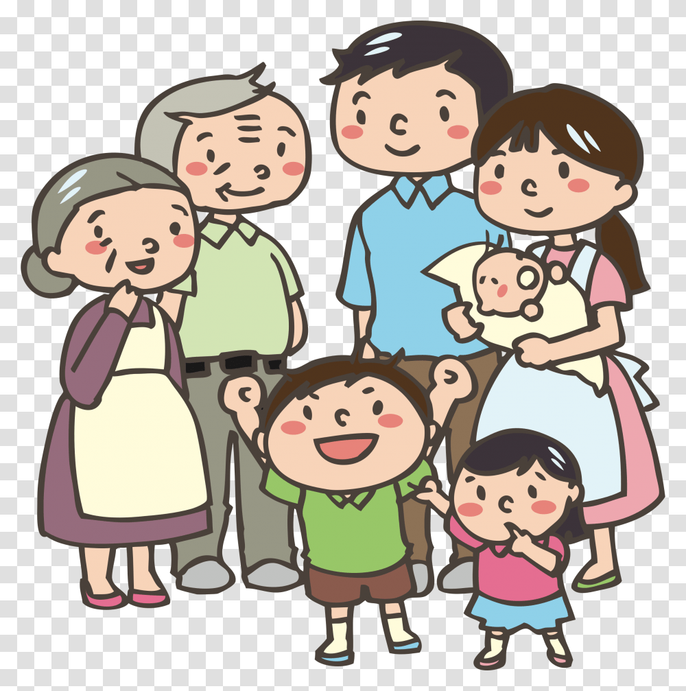 Multigenerational Big Image Multigenerational Family Clipart, Doodle, Drawing, Huddle, Crowd Transparent Png