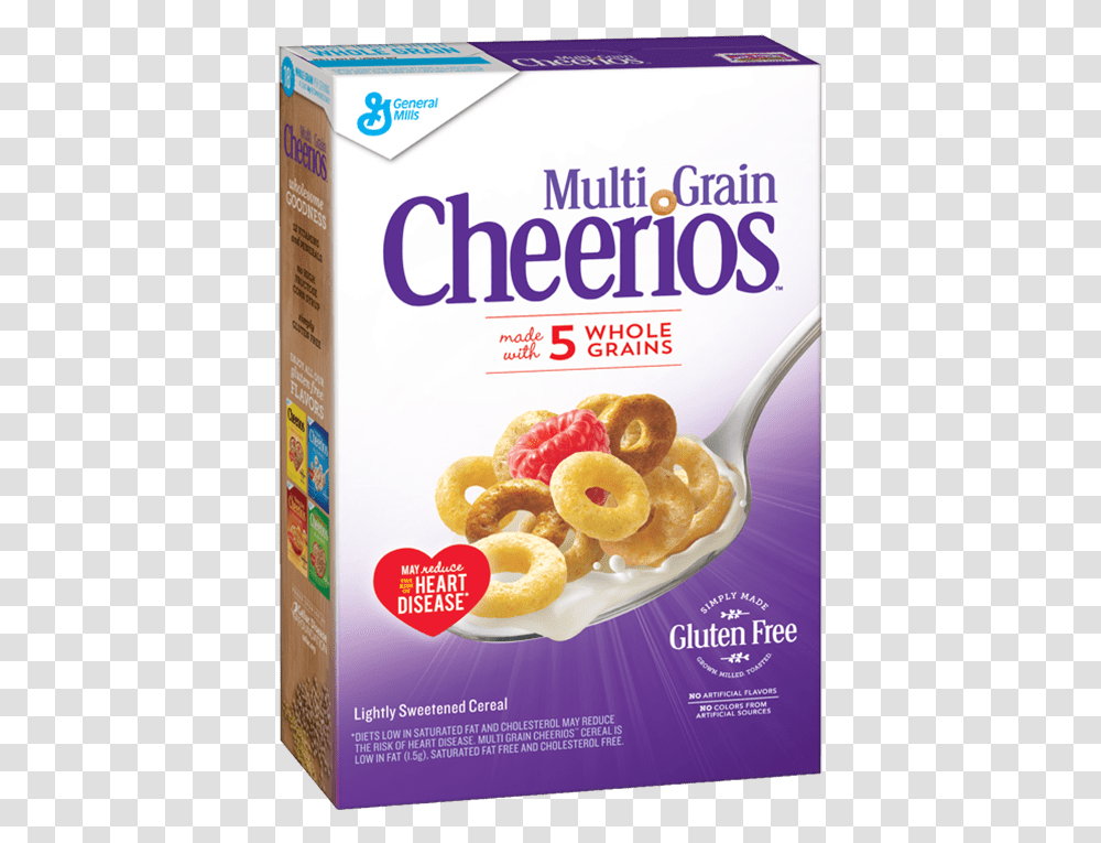 Multigrain Cheerios Multi Grain Cheerios, Snack, Food, Spoon, Cutlery Transparent Png
