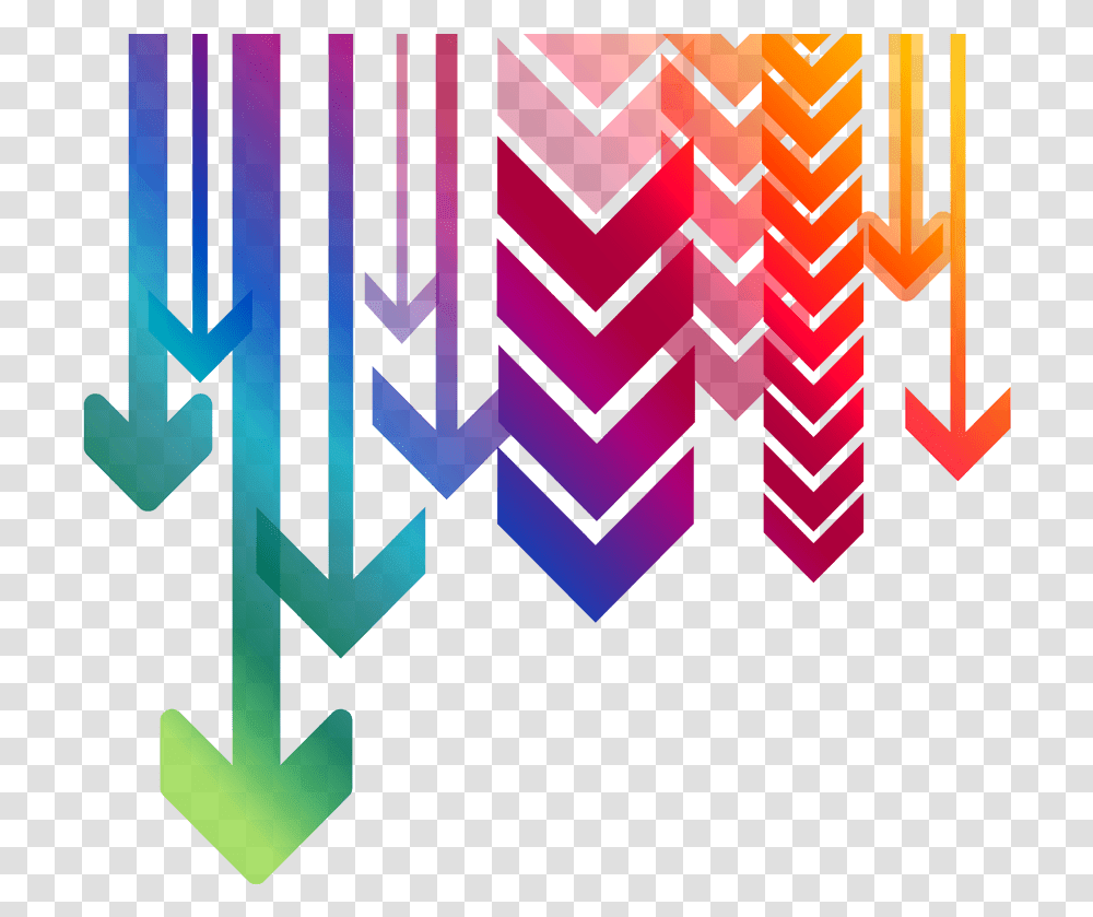 Multiple Arrows Down Clip Arts Colorful Arrows, Modern Art, Purple, Lighting Transparent Png