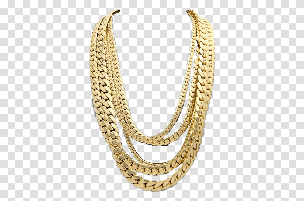 Multiple Gold Cuban Chain Set, Snake, Reptile, Animal, Necklace Transparent Png