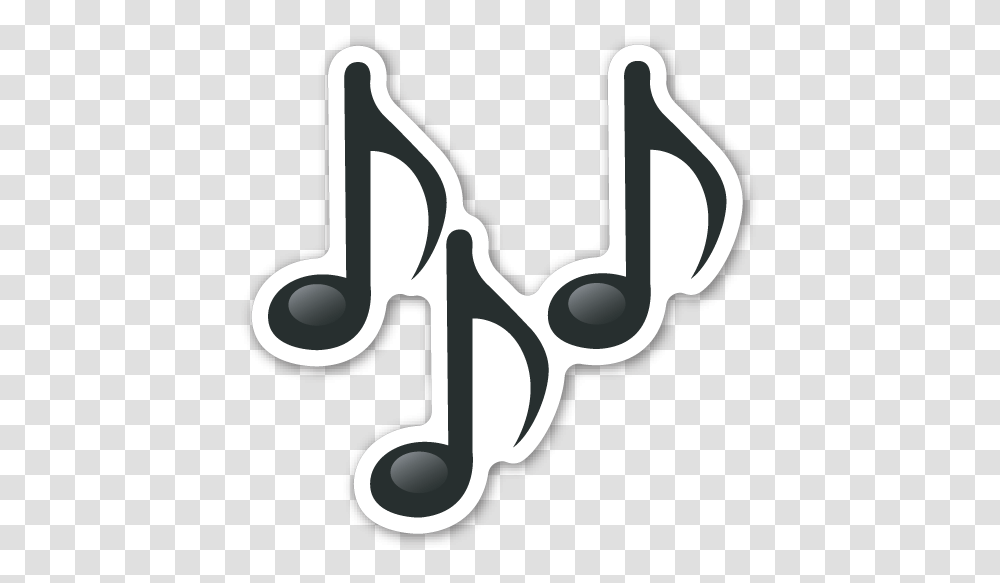 Multiple Musical Notes Emoji De Nota Musical, Alphabet, Text, Symbol, Stencil Transparent Png