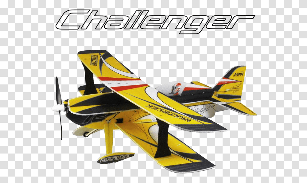Multiplex Indoor Challenger Biplane Aircraft, Airplane, Vehicle, Transportation, Seaplane Transparent Png
