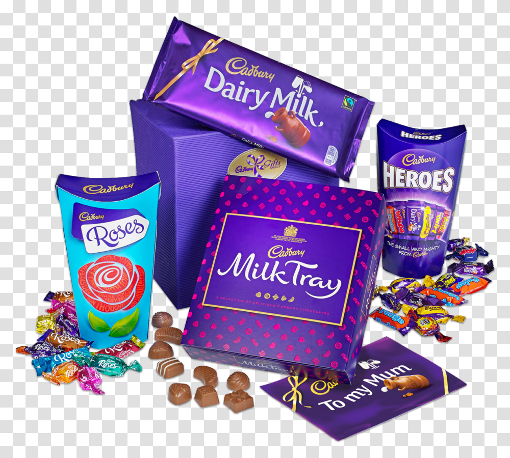 Mum S Chocolate Gift Dairy Milk Chocolate, Food, Candy, Sweets, Confectionery Transparent Png