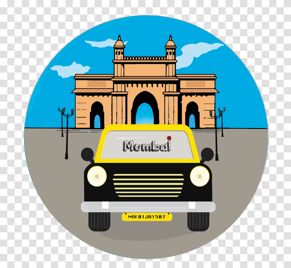 Mumbai Icons, Car, Vehicle, Transportation, Automobile Transparent Png