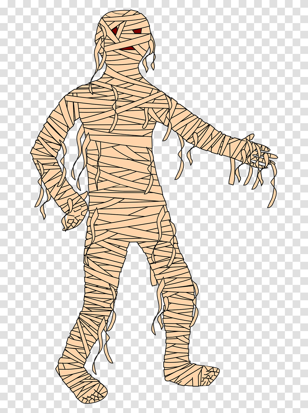 Mummy Cartoon Halloween Free Vector Graphic On Pixabay Egyptian Mummy For Kids, Person, Human, Astronaut, Animal Transparent Png