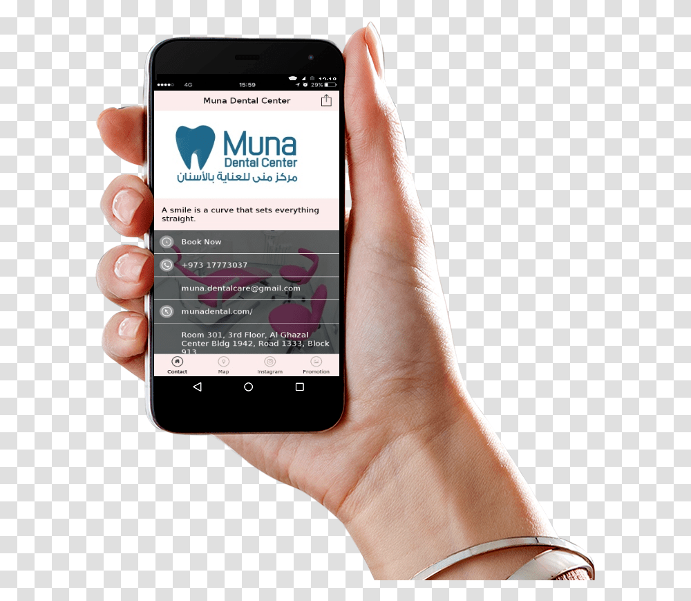 Muna Dental Clinic Services Handphone Hand, Mobile Phone, Electronics, Cell Phone, Person Transparent Png