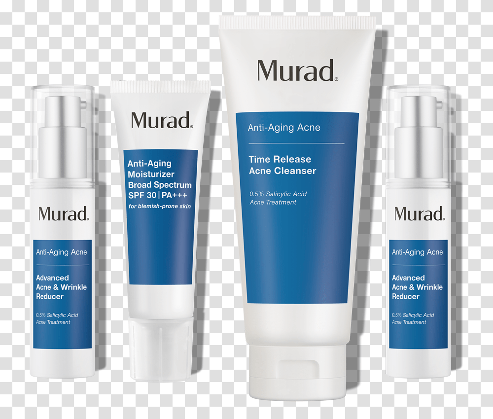 Murad Anti Aging Acne Control Bonus Regimen, Cosmetics, Bottle, Sunscreen, Lotion Transparent Png