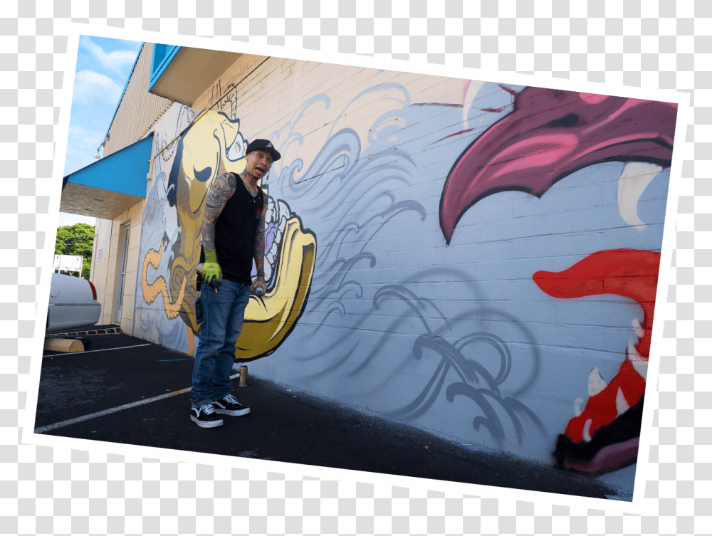 Mural, Person, Painting, Pants Transparent Png