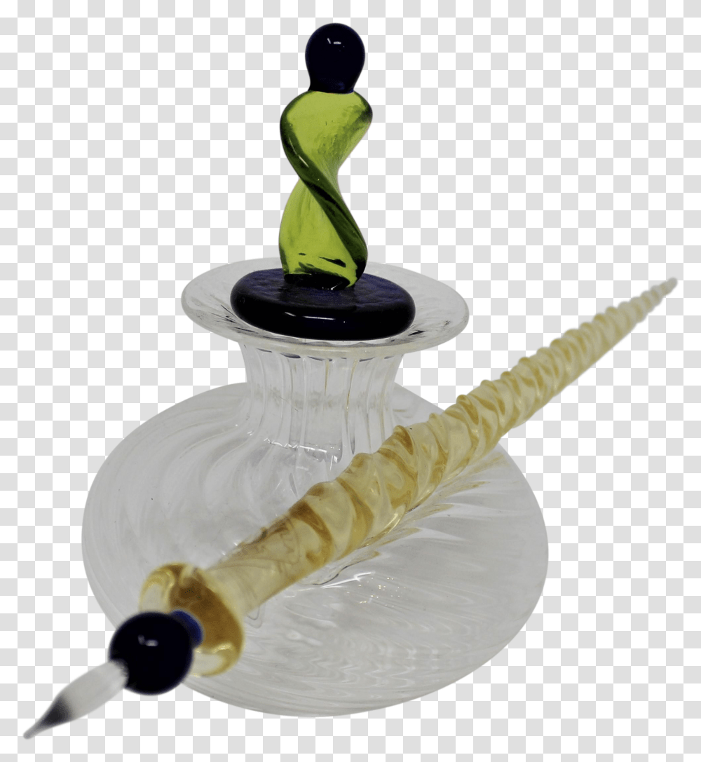 Murano Glass Pen And Inkwell Cold Weapon, Wedding Cake, Dessert, Food, Bird Feeder Transparent Png
