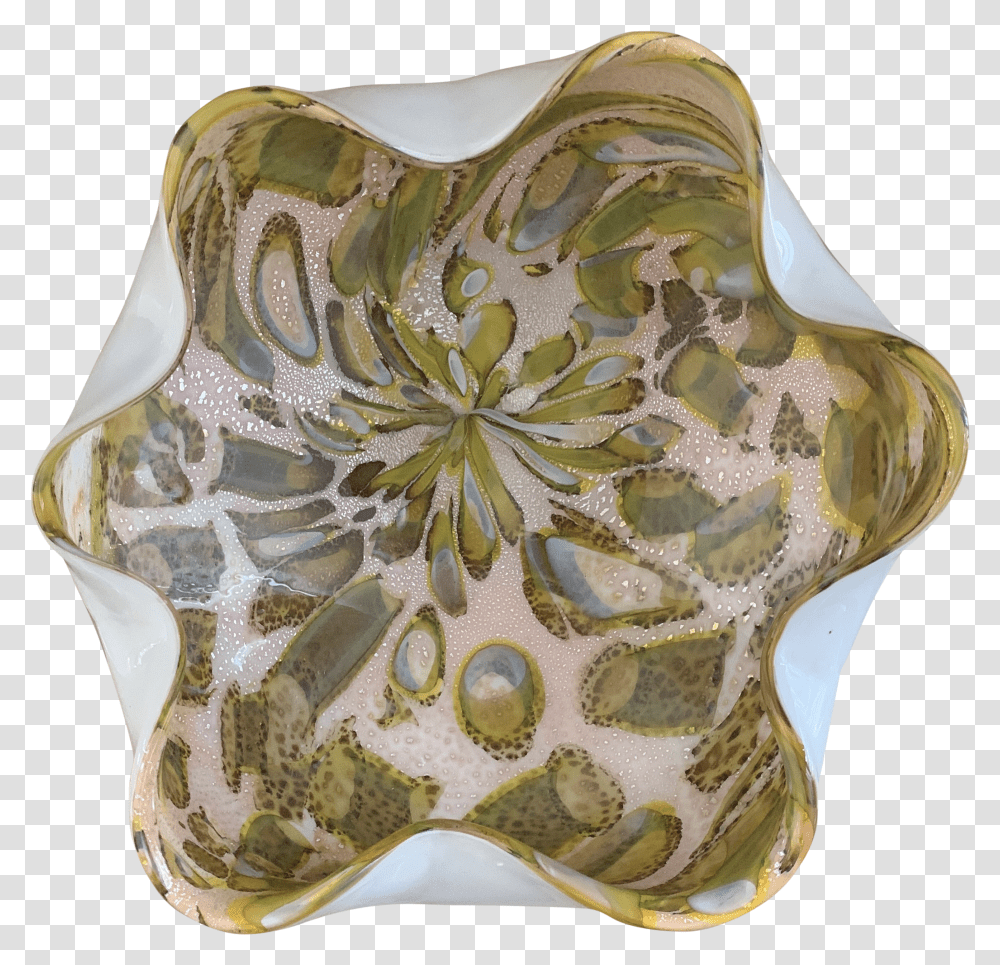 Murano Glass Sommerso Confetti Pale Pink Green And Tortoise With Silver Bowl Ceramic Transparent Png