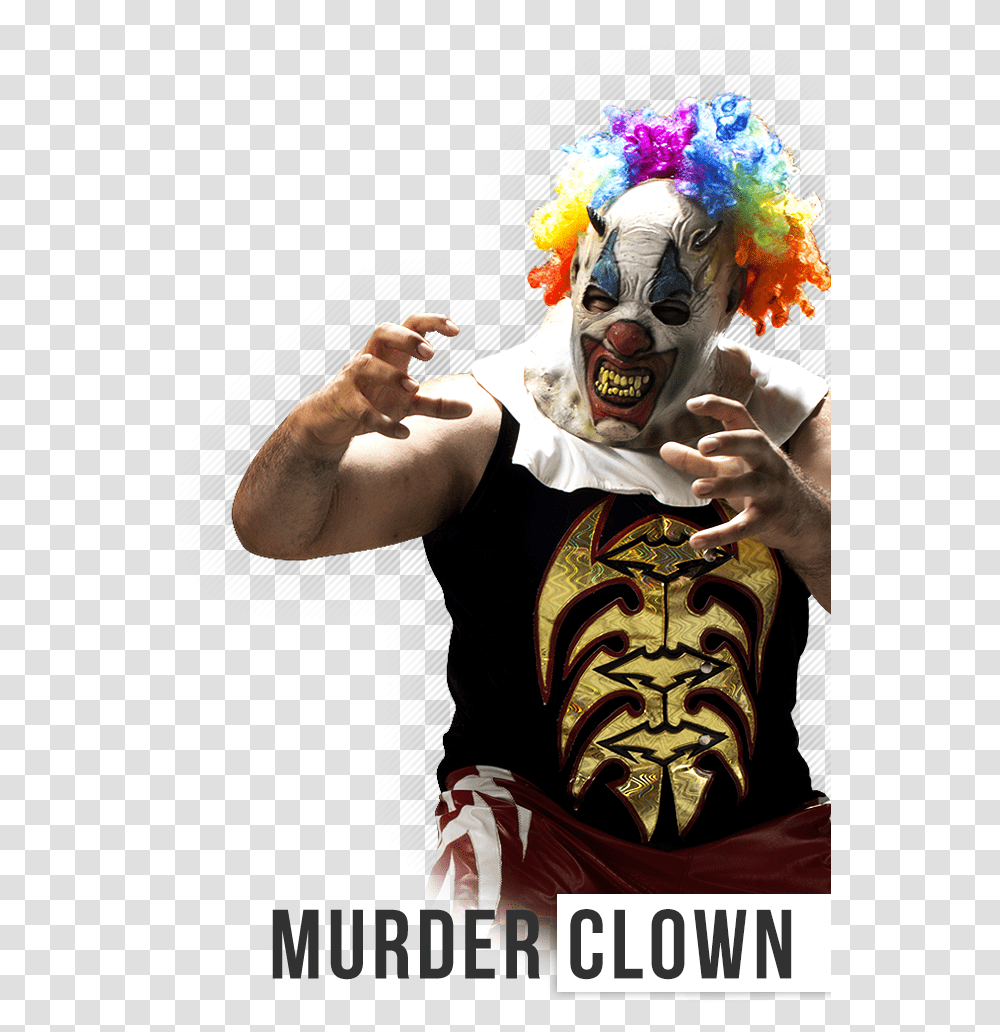 Murder Clown Lucha Libre Aaa Murder Clown, Performer, Person, Human, Skin Transparent Png
