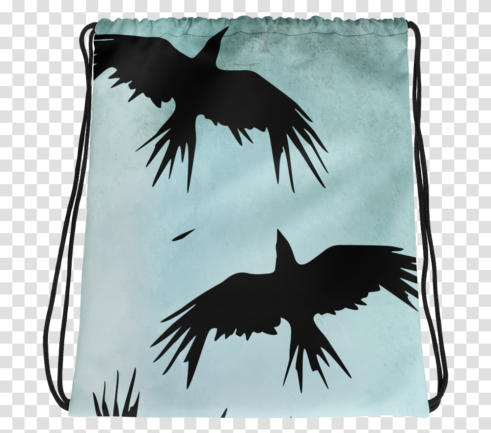 Murder Of Crows Drawstring BagClass Lazyload Lazyload Llama With Mickey Ears, Bird, Animal, Fish Transparent Png