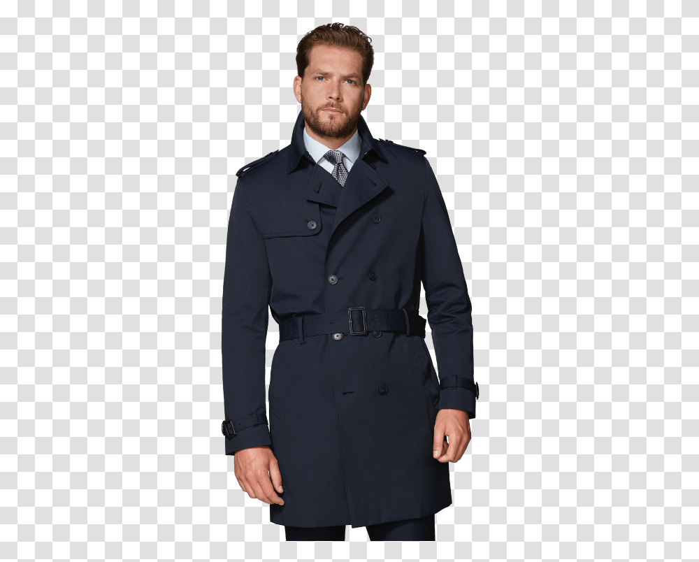 Murray Trench Coat Black Short Rain Coat Men, Apparel, Tie, Accessories Transparent Png