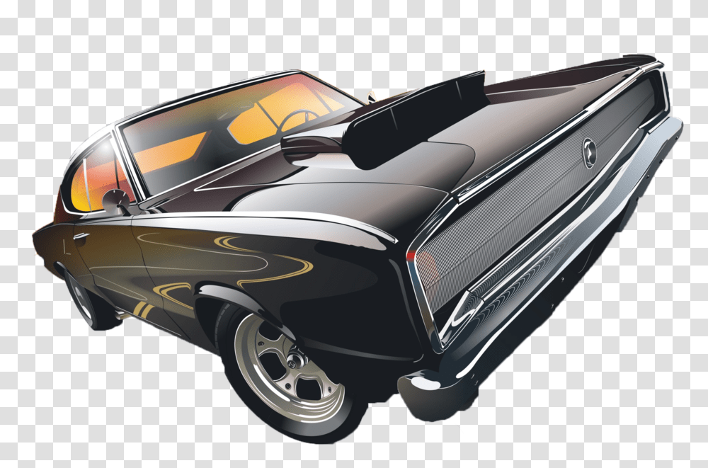 Muscle Car Vector Vector Muscle Car, Vehicle, Transportation, Convertible, Bumper Transparent Png