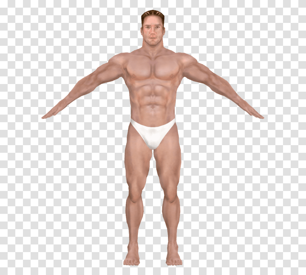 Muscle Man Billy Herrington 3d Model, Standing, Person, Costume, Torso Transparent Png