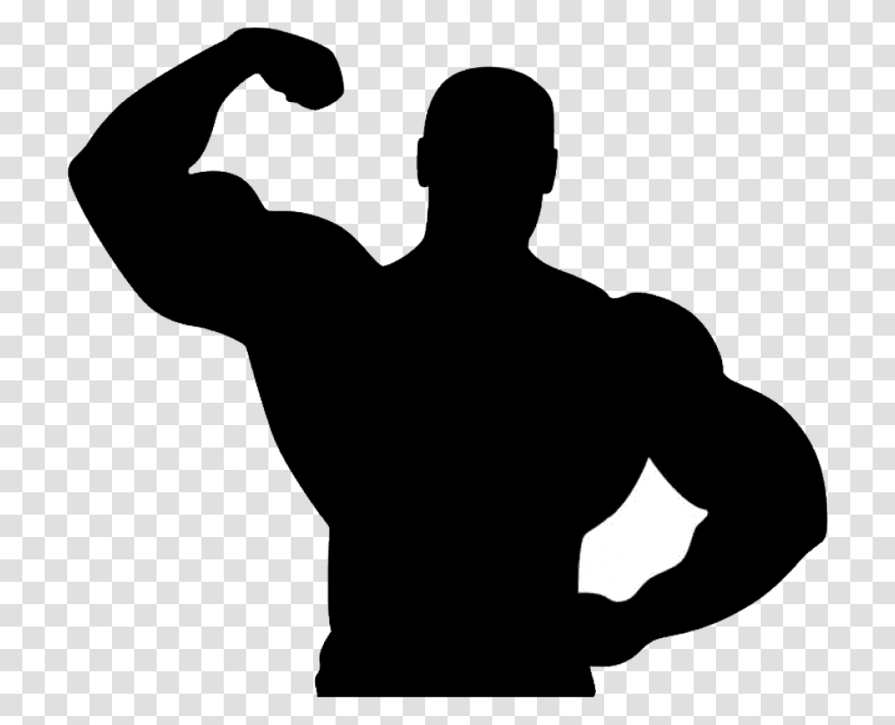 Muscle Man, Person, Sport, Hand, Silhouette Transparent Png
