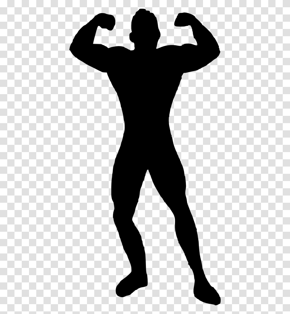 Muscle Man Silhouette, Gray, World Of Warcraft Transparent Png