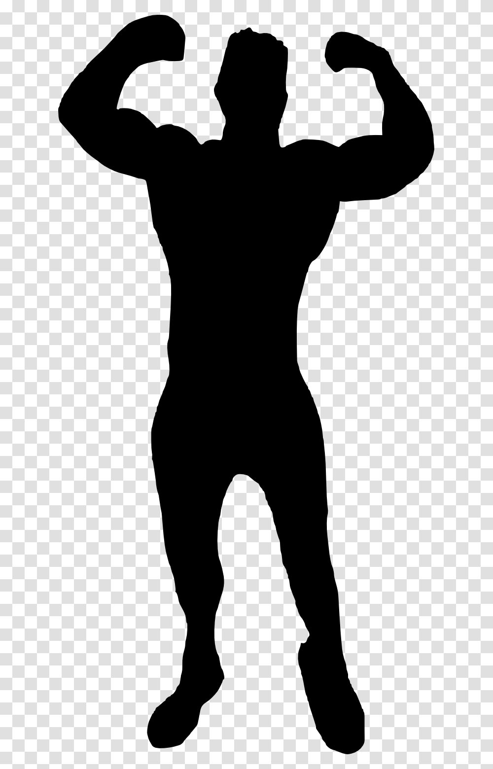 Muscle Man Silhouette, Person, Human, Pants Transparent Png