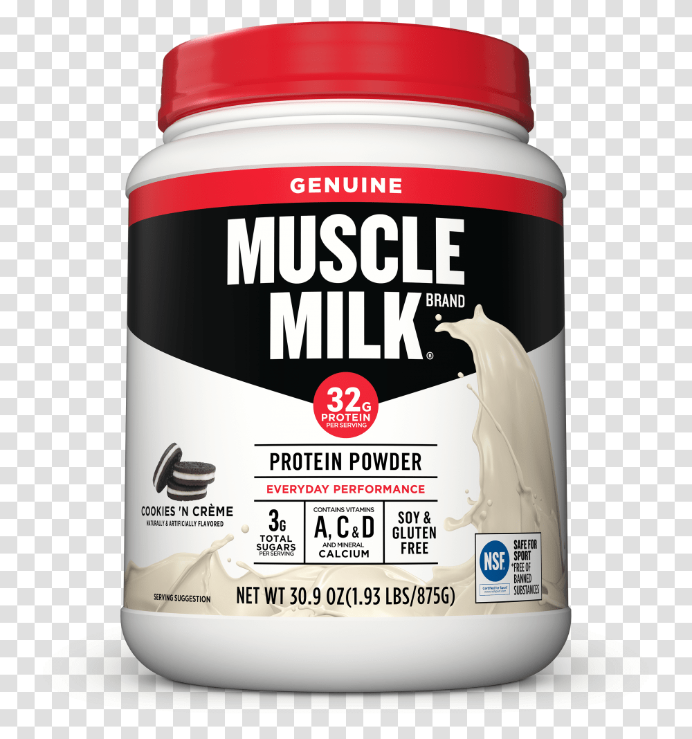 Muscle Milk Genuine Protein Powder Cookies Amp Cream Protein Cookies N Cream Transparent Png