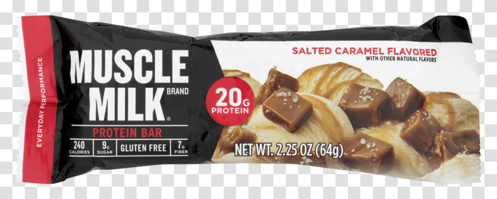 Muscle Milk Salted Caramel Flavored Protein Bar Chocolate Bar, Dessert, Food, Fudge, Cocoa Transparent Png
