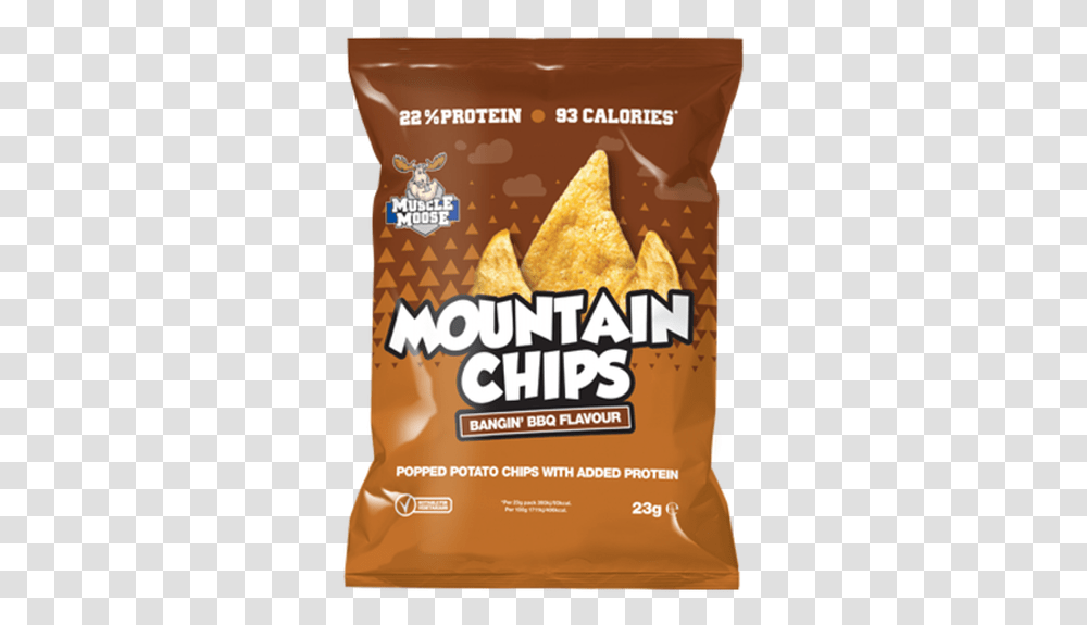 Muscle Moose Mountain Chips Potato Chip, Food, Plant, Snack, Nut Transparent Png