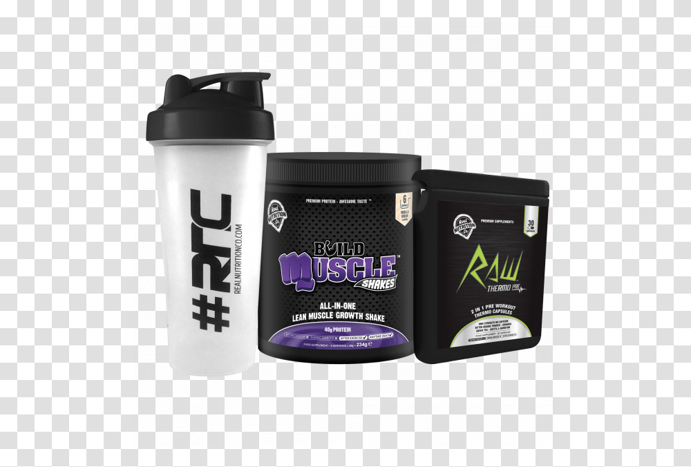 Muscle Shakes Build Starter Pack Training Water Bottle, Shaker Transparent Png