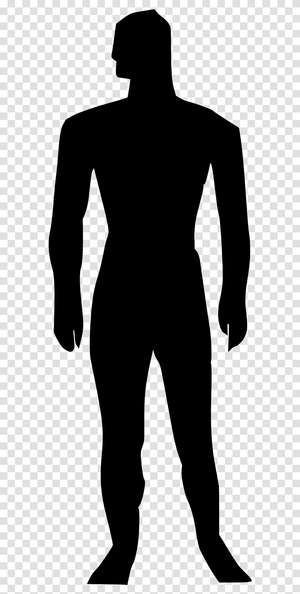 Muscles Body Silhouette Full Body Silhouette, Gray, World Of Warcraft Transparent Png