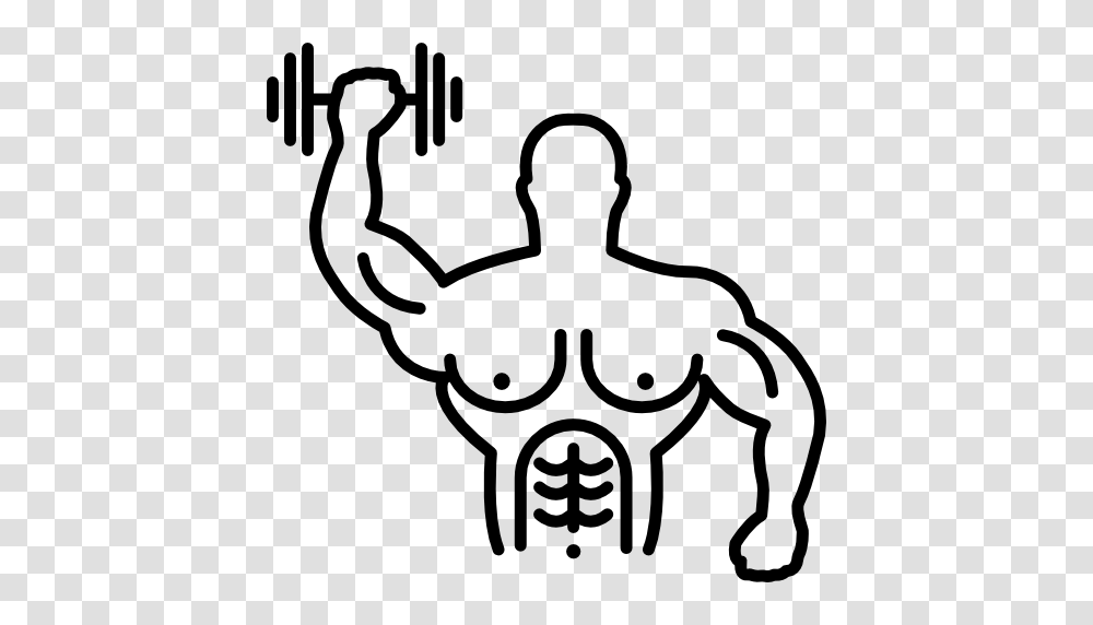 Muscles Flat Icon, Stencil, Silhouette, Lawn Mower, Tool Transparent Png