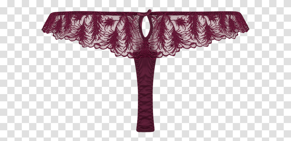 Muse By Coco De Mer Rosa Thong Thong, Cross, Symbol, Lace, Curtain Transparent Png