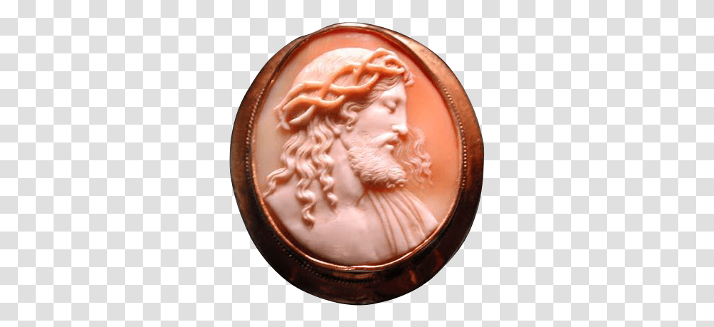 Museum Quality Carved Jesus Cameo With Crown Of Thorns Solid, Painting, Art, Coin, Money Transparent Png