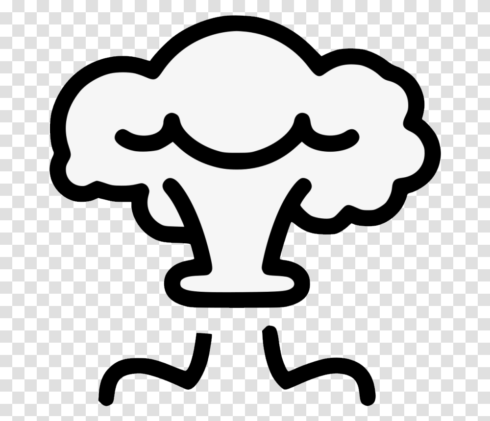 Mushroom Cloud Clipart, Stencil Transparent Png