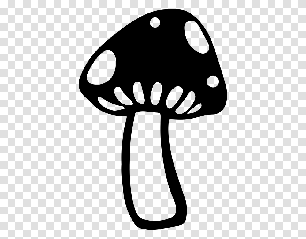 Mushroom Fungi Fungus Nature Forest Plant Food Mushroom Black And White, Gray, World Of Warcraft Transparent Png