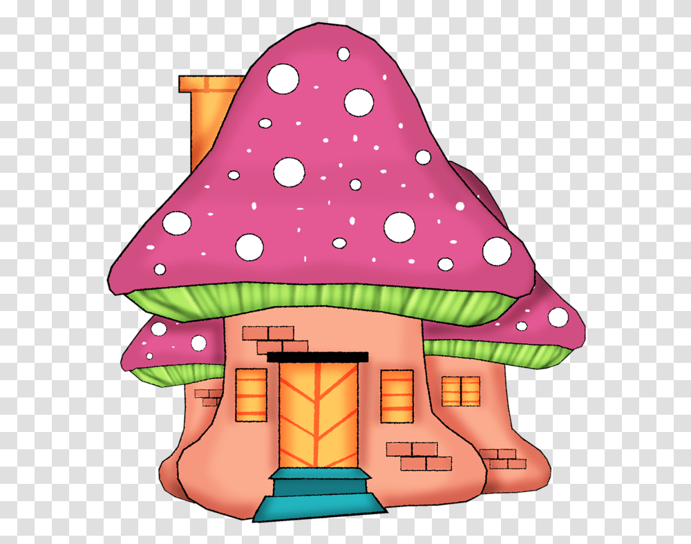 Mushroom House Animated Gif, Toy, Food, Pillow, Cushion Transparent Png