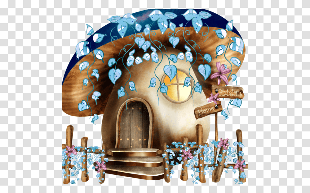 Mushroom House Clipart, Sweets, Food, Icing, Cream Transparent Png