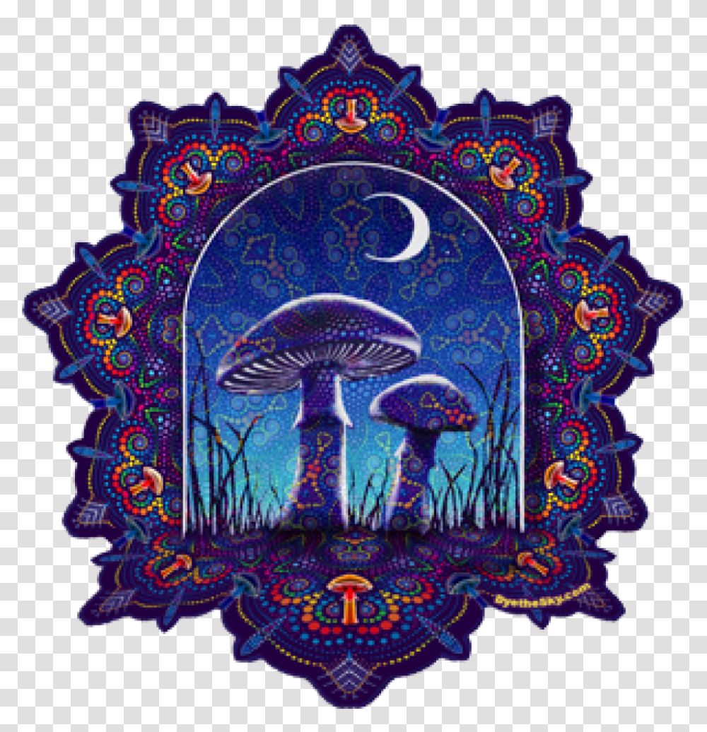 Mushroom Mandala, Ornament, Pattern, Tapestry Transparent Png