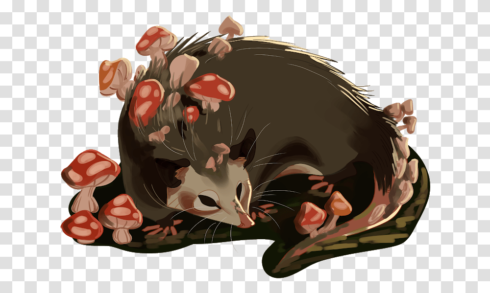 Mushroom Opossum Illustration Opossum Illustration, Helmet, Mammal, Animal Transparent Png