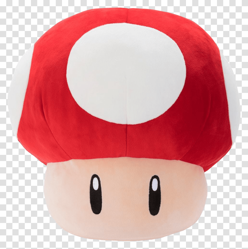 Mushroom Plush Mario, Toy, Cushion, Baseball Cap, Hat Transparent Png