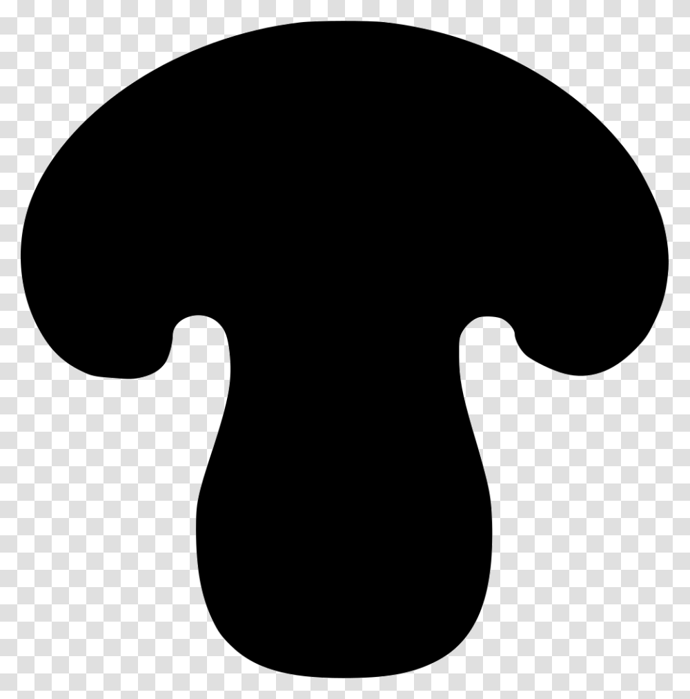 Mushroom Slice Mushroom Vector Black And White, Silhouette, Footprint, Stencil, Pillow Transparent Png