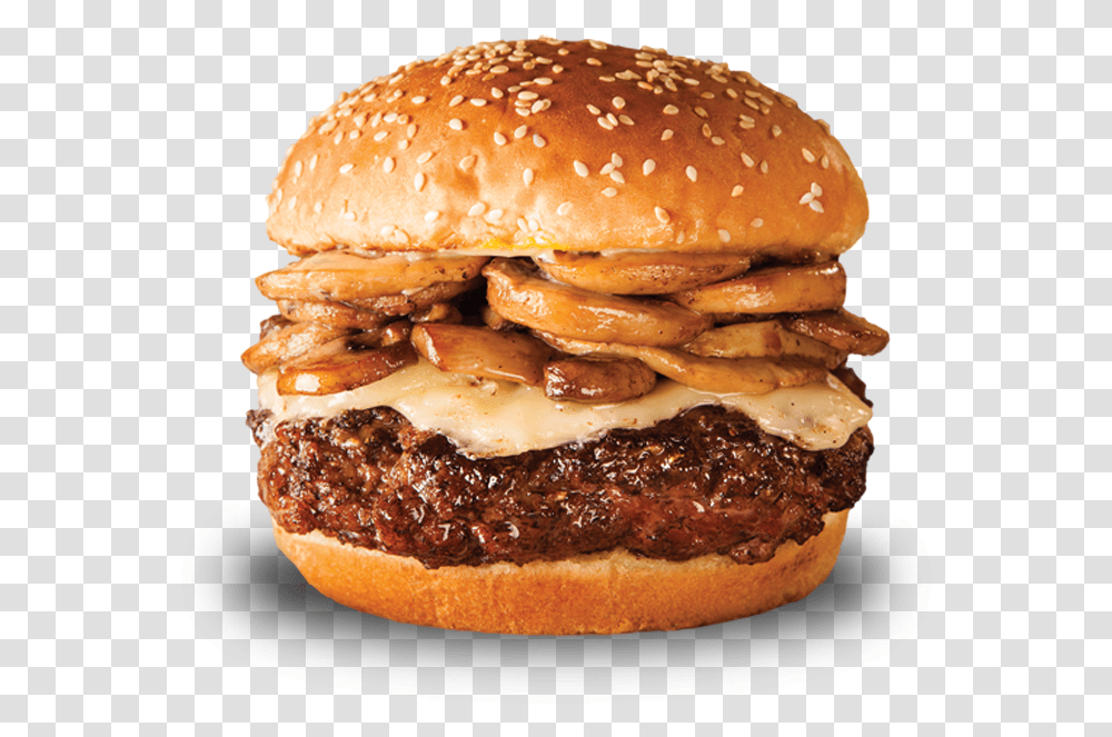 Mushroom Swiss Burger Fatburger, Food Transparent Png