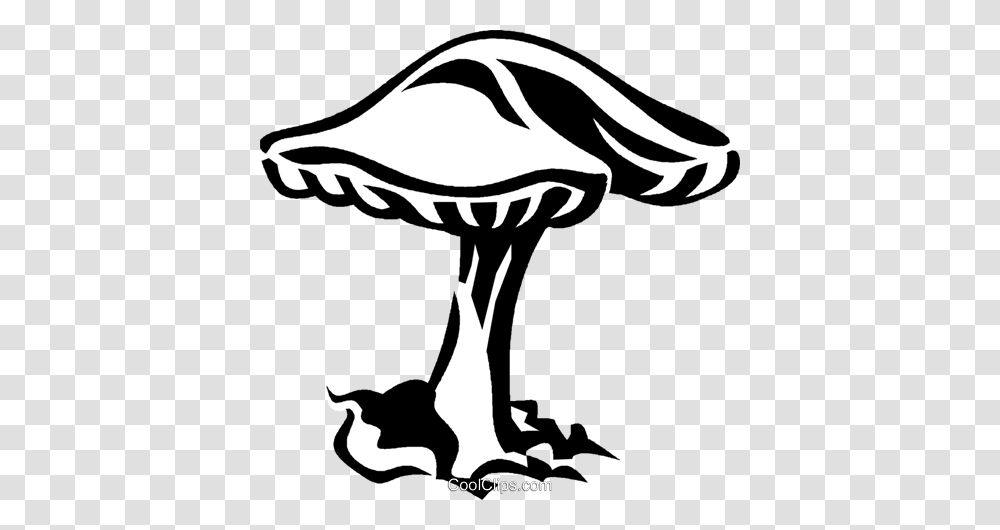 Mushroom Toadstool Royalty Free Vector Clip Art Illustration, Plant, Stencil, Agaric, Fungus Transparent Png